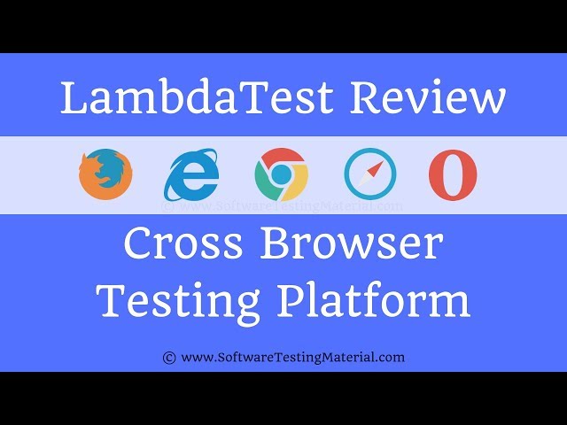 LambdaTest Cross Browser Testing Tool Tutorial
