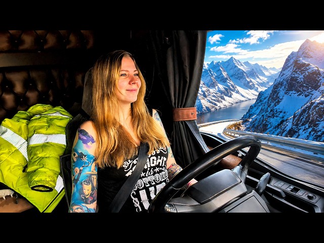 Trucking the Norwegian Mountains & Loading Lumber