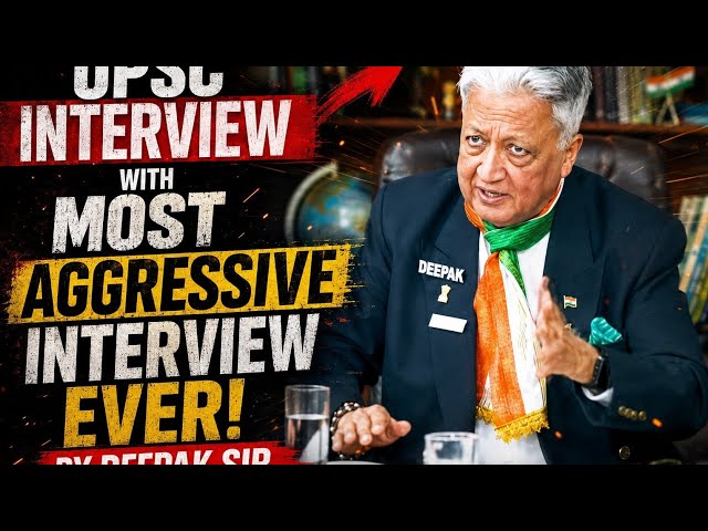 Upsc mock interview yash wardhan shingh air-212 most agressive interview ever by deepak vohra sir