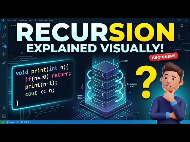 Recursion Finally Makes Sense (in 10 Minutes) | DSA for Beginners