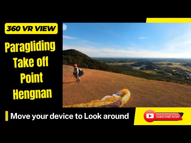 5.7K 360VR Video Paragliding Take off Point #shorts
