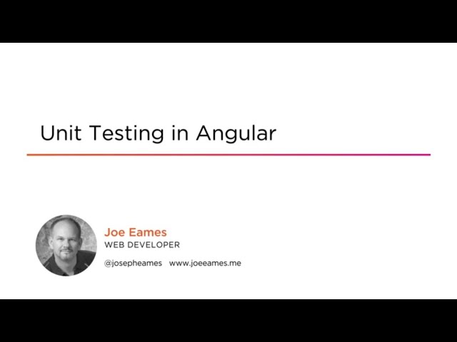 Unit Testing in Angular 12 - Course Preview