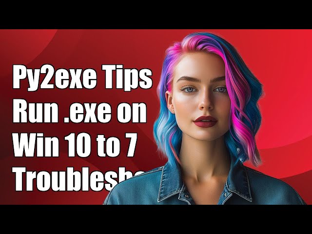 Py2exe: Run Windows 10 .exe on Windows 7 - Troubleshooting Guide