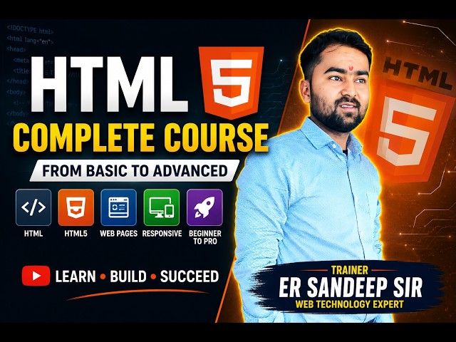 HTML5 Tutorial for Beginners to Advanced | Complete Web Development Course in Hindi