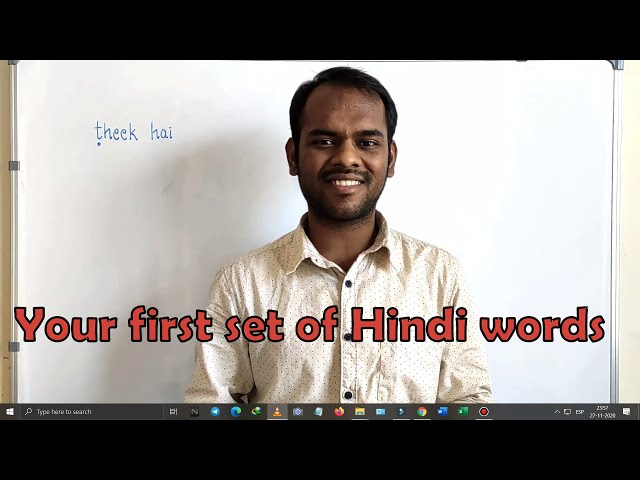 Tutorial 3 - Your First Set of Hindi Words