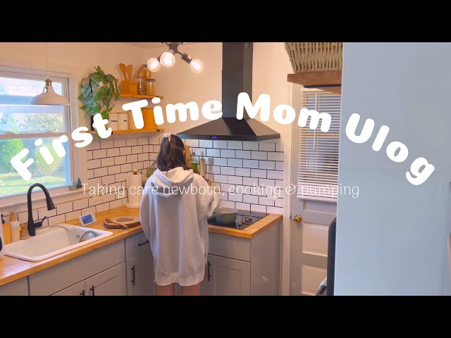 First Time Mom Vlog | Taking care of baby, Cooking & Pumping