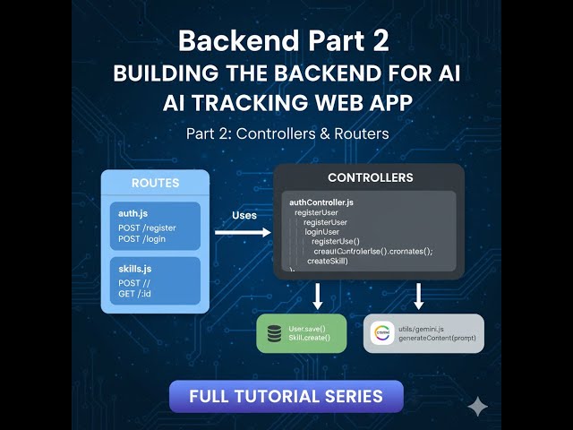 API MASTERCLASS! 📊 Node.js Backend for AI Tracking App (Part 2) - Data Models & Controllers (2/3)