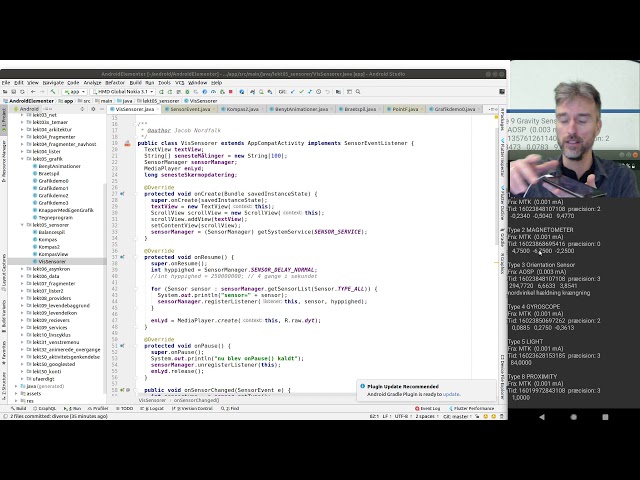 Android lektion 5.1: Sensorer og grafik