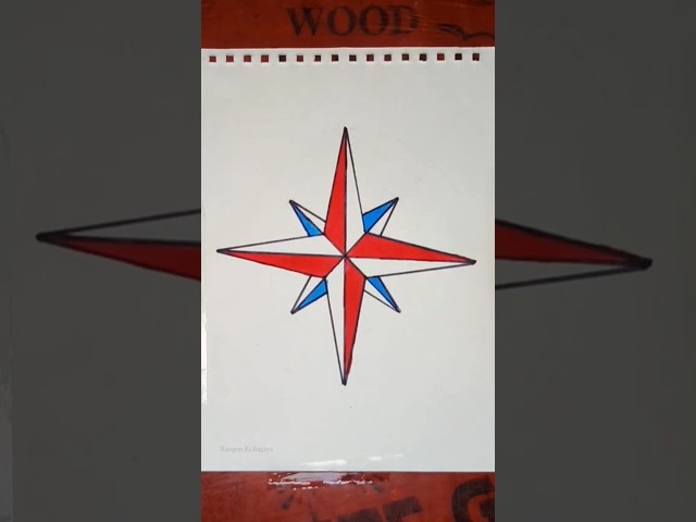 Beautiful 3D Star Illusion ✨ #art #viral #trending #youtubeshorts