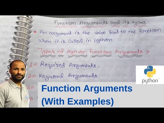 Python Function Arguments and Types with Examples #pythonprogramming