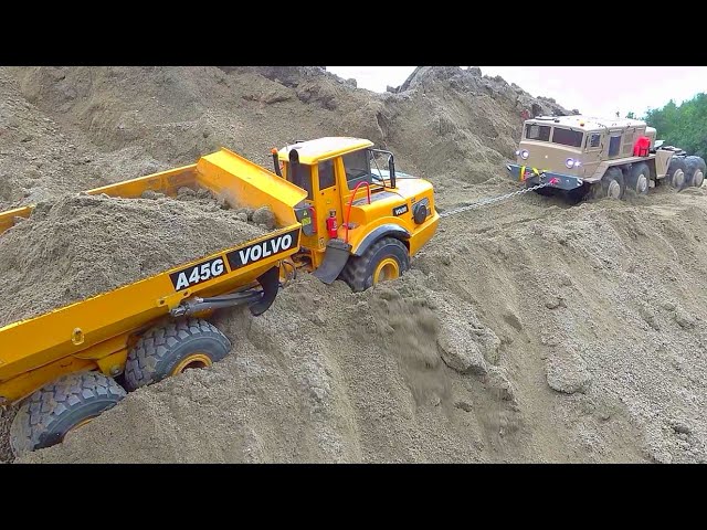 Most Dangerous RC Consteuction Site Ever!!! RC Trucks In Danger