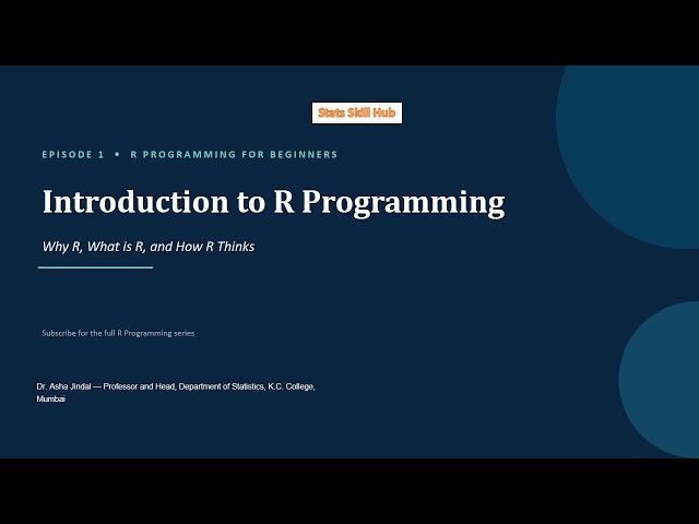 Introduction to R programming