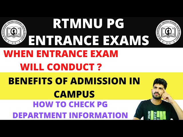 PG Entrance Exams 2022 | Rtmnu PG Entrance Exams Updates