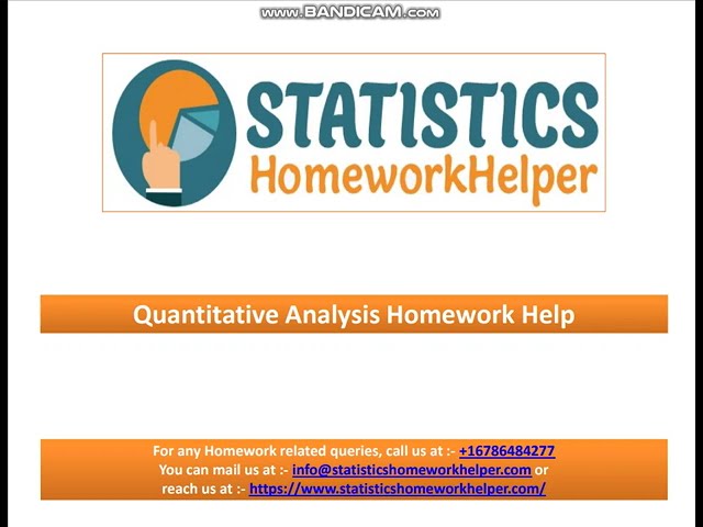 Quantitative Analysis Homework Help