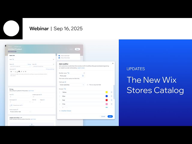 [Webinar] Introducing the NEW Wix Stores Catalog Experience