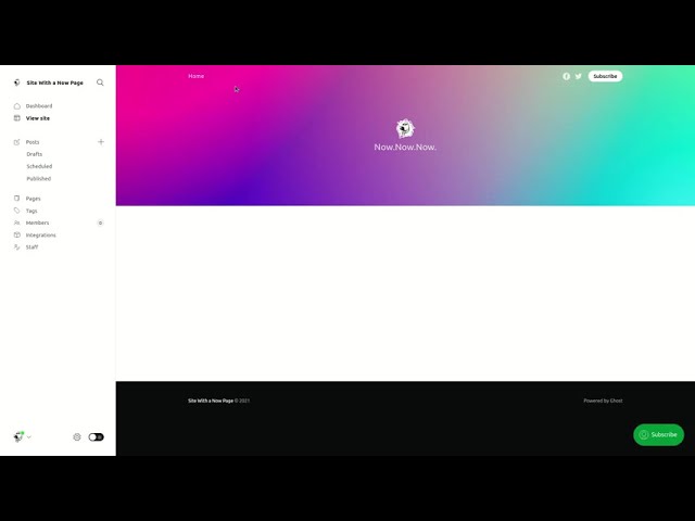 Create a "Now Page" using Ghost CMS