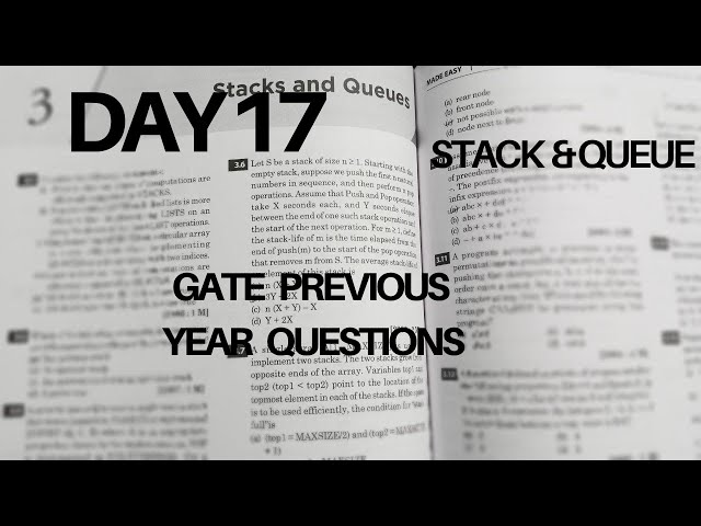 GATE 2026 DS Stack and Queue  PYQ's  |  Day 17