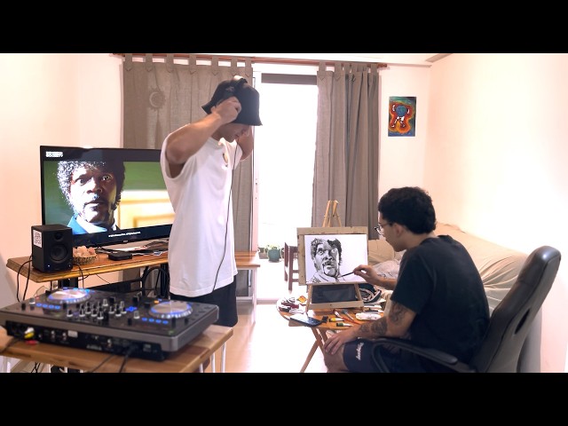 Techno Groove set By ROMBO, pintando a Samuel L Jackson by JP !🎨   #technogroove #acuarela #techno