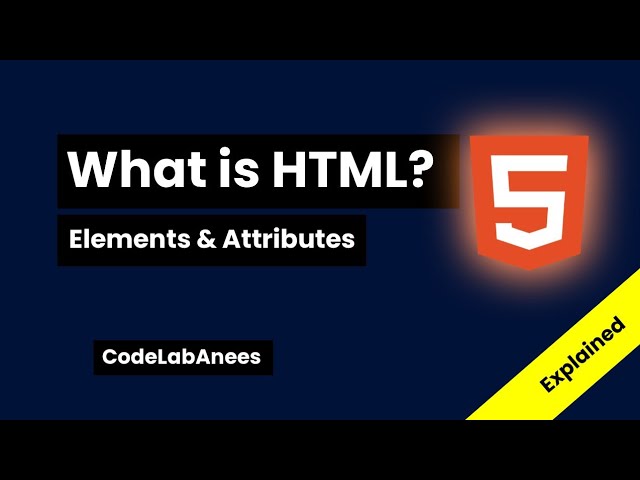 HTML Elements & Attributes tutorial 