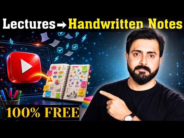 100% FREE AI to Convert Any YouTube Lecture Into Handwritten Notes in Seconds