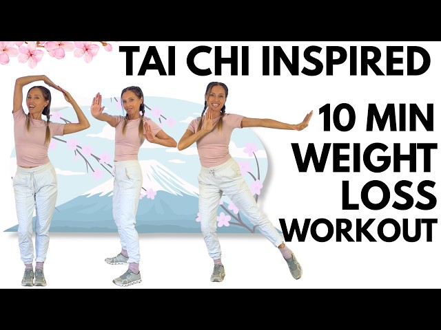 10 Minute Tai Chi Inspired Workout for Weight Loss - Improved Health and Reduced Belly Fat