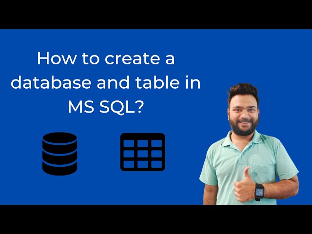 How to create database and table in MS SQL Server | Data River