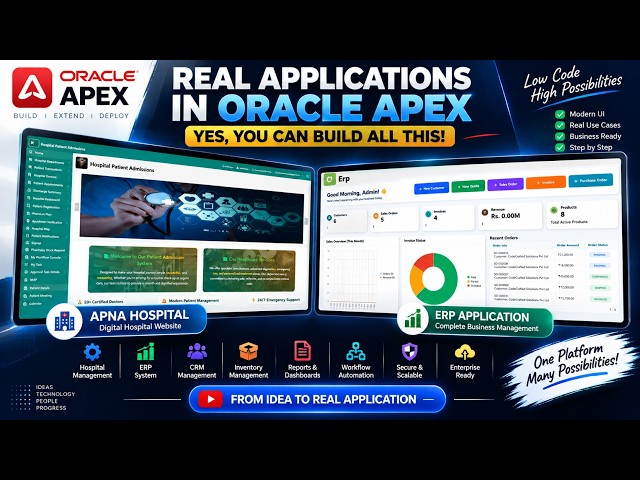 REAL APPLICATIONSIN ORACLE APEX | Hospital Website + ERP Application