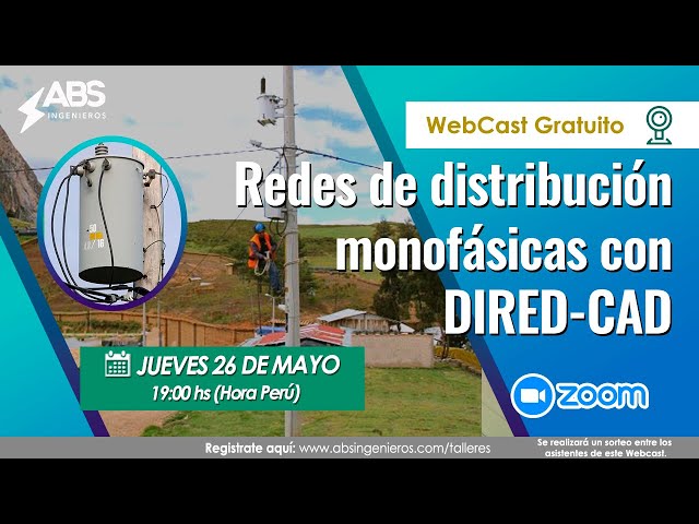 Single-phase distribution networks with DIRED-CAD