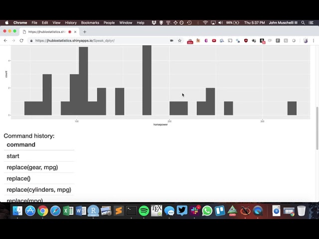 An app to speak and commands using #rstats