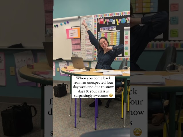 We did it! Great day in my third grade classroom after an unexpected break #teacherlife #snowday