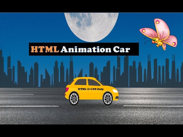 Design website with html and css | Moving Car Animation using HTML and CSS only !!
