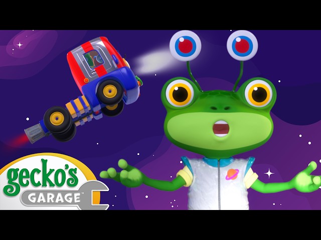 ¡A jugar con el cohete espacial Baby Truck! 🚀 El garaje de Gecko | Camiones para niños | Dibujos ...