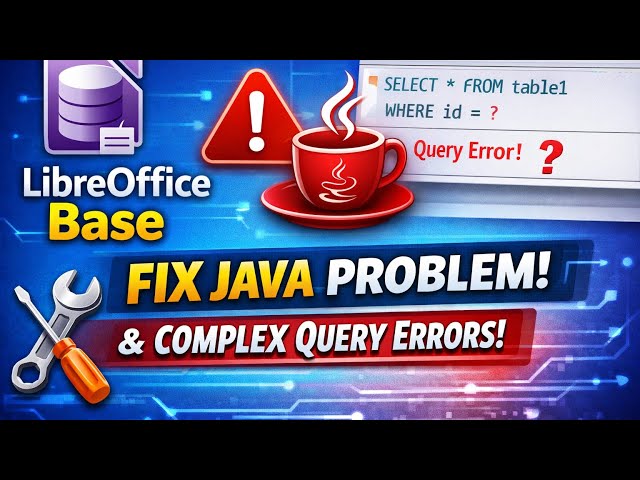 LibreOffice Base: How to Fix Java Installation and Complex Query Errors | Database Tutorial