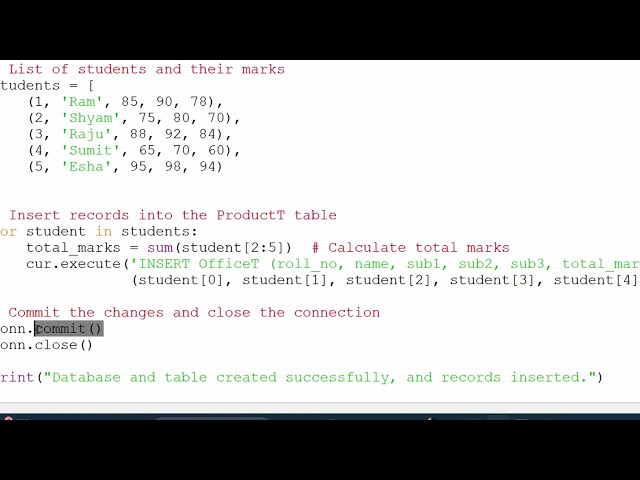 How to create database and table in mysql on python || Create database and table in python#python