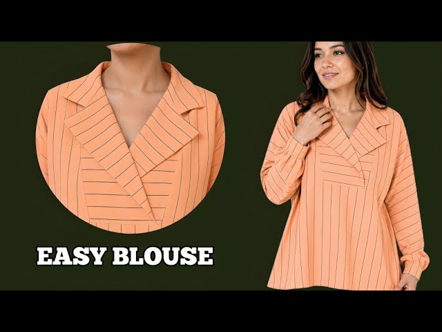 ✅ No Pattern! Sew This Trendy Kimono Blouse Step by Step