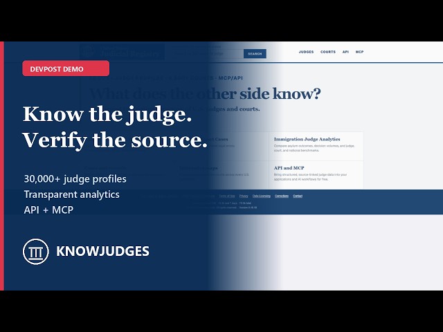 KnowJudges.com devpost demo video