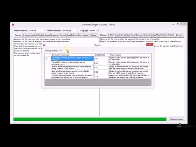 Semantic Text Processing: Example Application