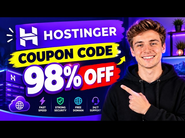 Hostinger Coupon Code 2026 🔥 Get 98% OFF + Free Domain | Plans Compared (Best Pick!)