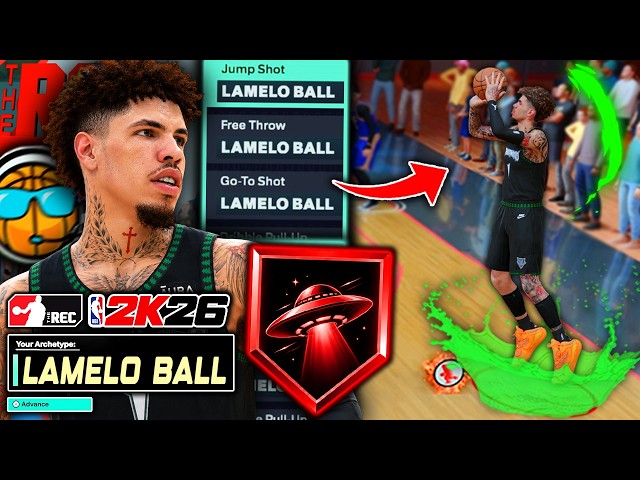 Playing Realistically in Random Rec on 6'7 LaMelo Ball Build *ONLY His Signature Moves* NBA 2K26