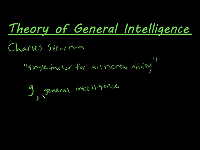The theory of general intelligence