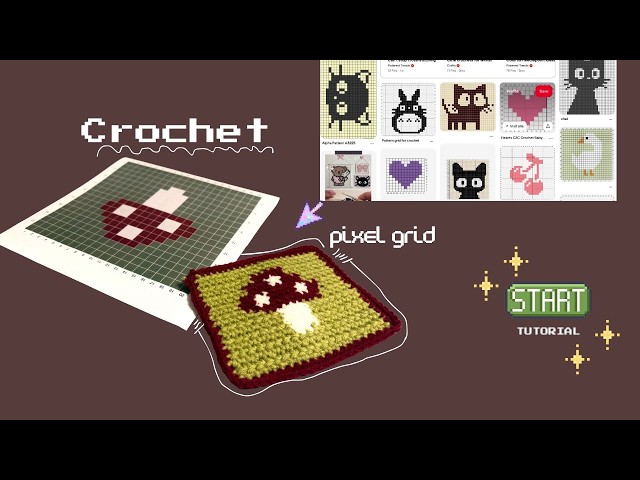 How to Crochet a Pixel Grid | Crochet a Pixel Grid Coaster