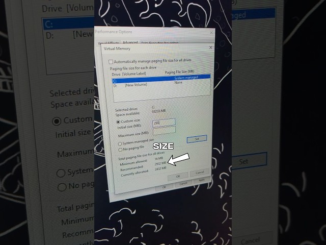 Using virtual memory can give you a huge FPS boost 📈📈‼️ #pc #pctips #tech #ram #ssd #computer