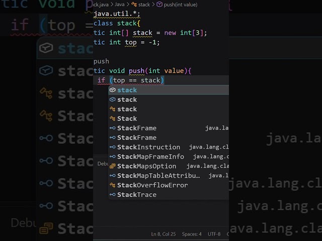 Data structures algorithems || stack using push operator|| simple way to understand😀