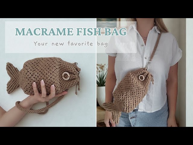 ✨ Macrame Fish Bag Tutorial – Full Step-by-Step Video on Etsy! 🐟