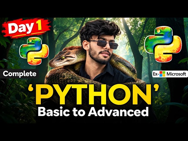 Python Zero To Hero: Day 1 🔥 | Python Print() & Hello World (Hinglish)