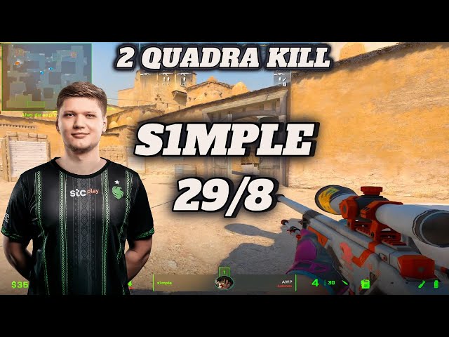 CS2 POV | s1mple (29/8) | Faceit Ranked (dust 2) AWP