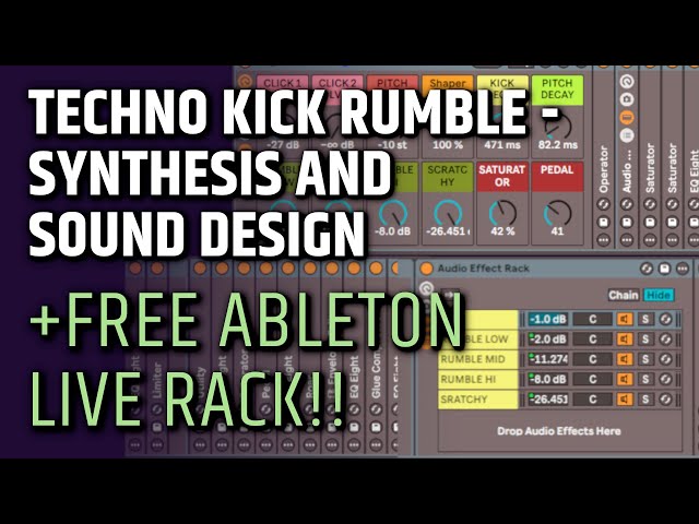 Kick Rumble Synthesis and Sound Design Tutorial (+Free Ableton Live Rack!) #technoproduction