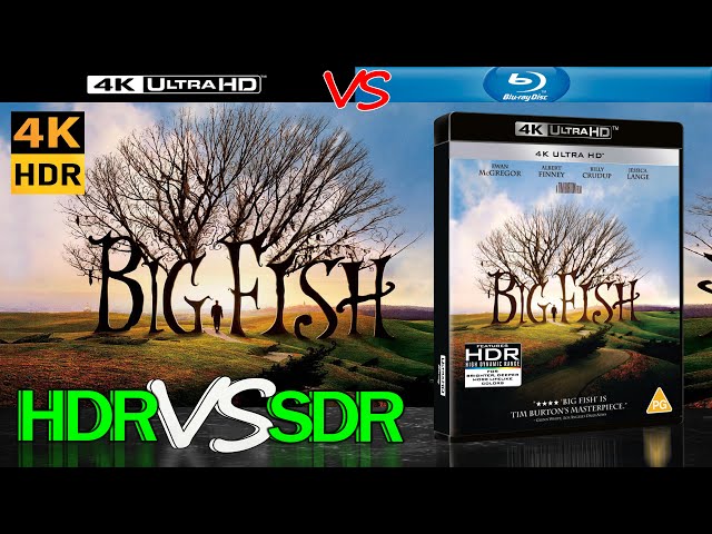 Big Fish 2003 HDR WCG ANALYSIS 4K UHD Blu Ray REVIEW vs 1080p BD SDR 100nits #TRUE_DIFFERENCE