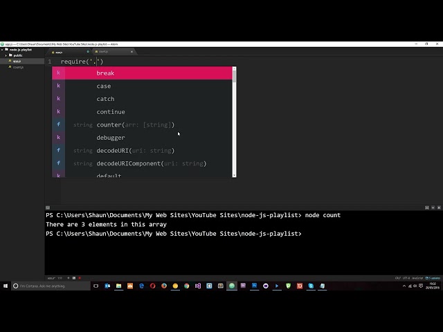 Node JS Tutorial for Beginners #6   Modules and require