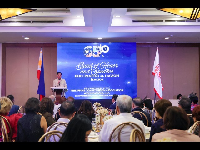 Sen. PING LACSON's Speech Before the PHILCONSA: The Constitution and Accountability